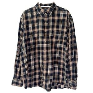 Vintage Arrow Mens XL Flannel Shirt Button Down Classic Retro Preppy 90s Work